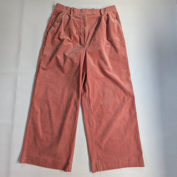 Banana Republic Rivoli Pleated Corduroy Pant Size 16 Velvety Pink High Rise - Picture 3 of 10
